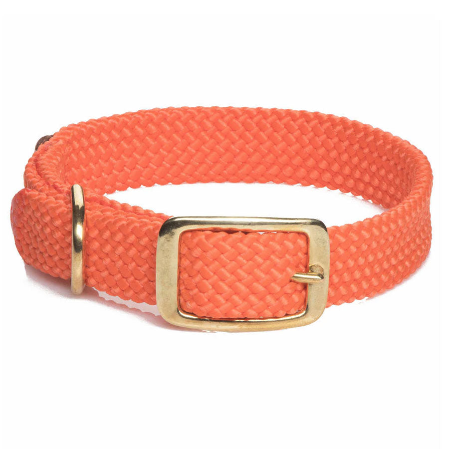 Mendota Pet Orange Double Braid Collar, 18"