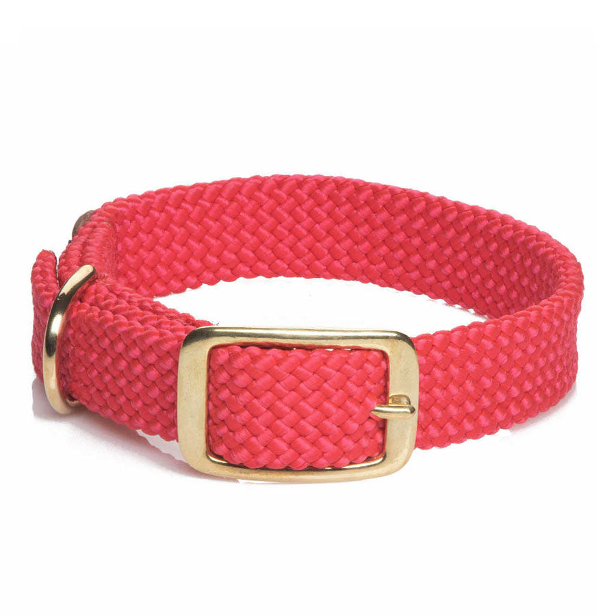 Mendota Pet Red Double Braid Collar, 21"