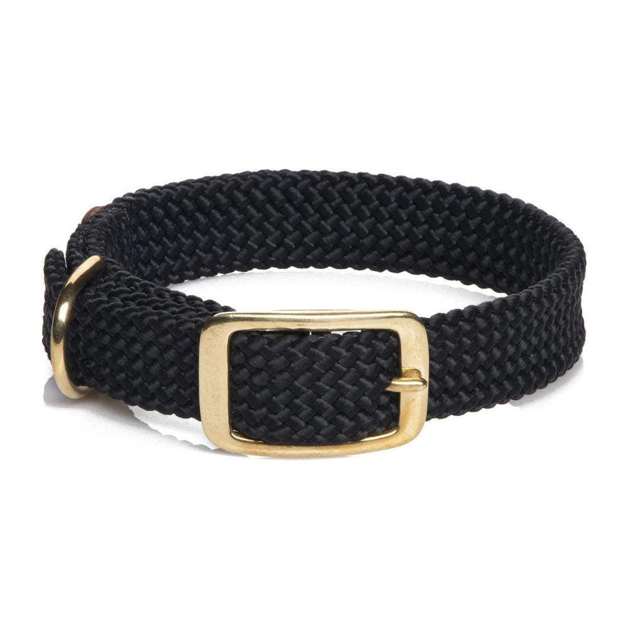 Mendota Pet Black Double Braid Collar