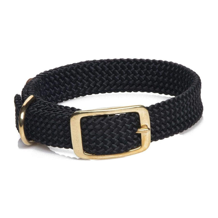 Mendota Pet Black Double Braid Collar