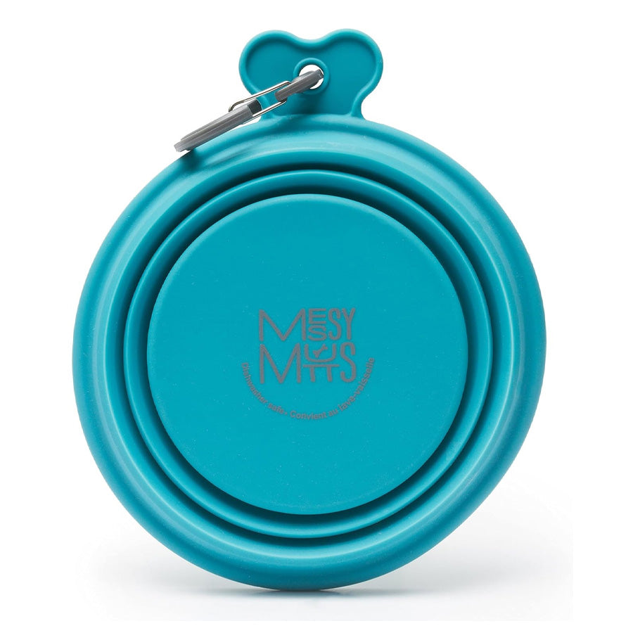 Messy Mutts Silicone Collapsible Bowl - Blue