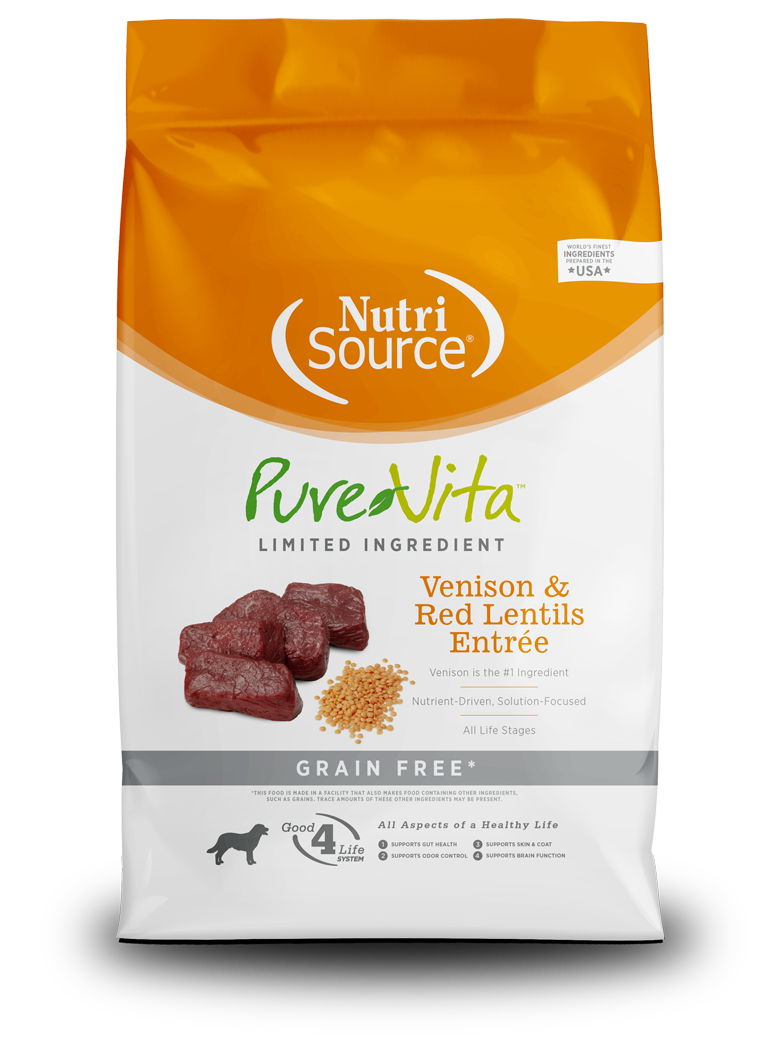 Pure Vita GF Venison & Red Lentils, 4lbs