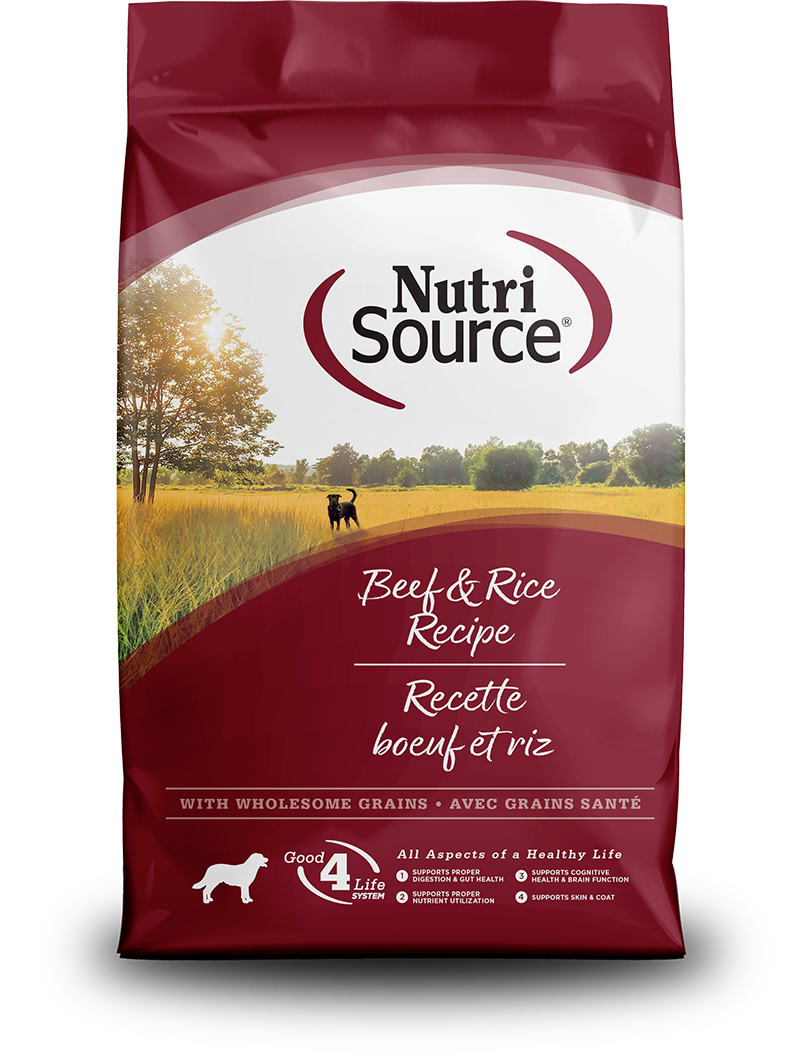 Nutrisource Beef & Rice Formula, 12lbs