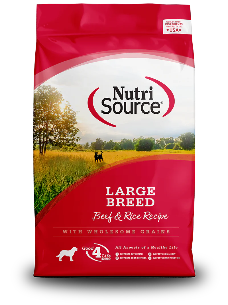 Nutrisource Large Breed Adult Beef & Rice, 26lbs