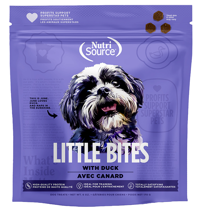 NutriSource Dog Little Bites Duck Treats, 6oz