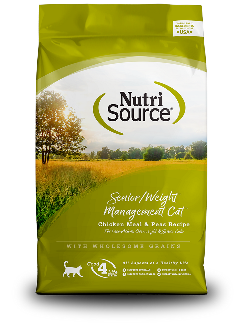 Nutrisource Cat Senior Weight Management Chicken & Pea Recipe, 4lbs