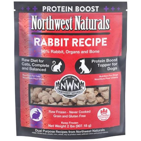 Northwest Naturals Cat Frozen Rabbit Recipe, 2lbs