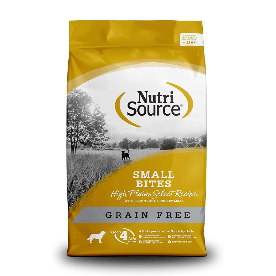 NutriSource GF High Plains Select Small Bites Dog Food, 4lbs