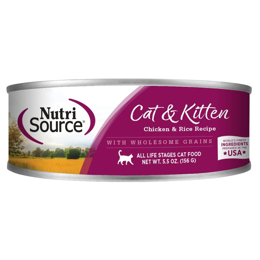 Nutrisource Chicken and Rice Formula Canned Cat Food, 5oz