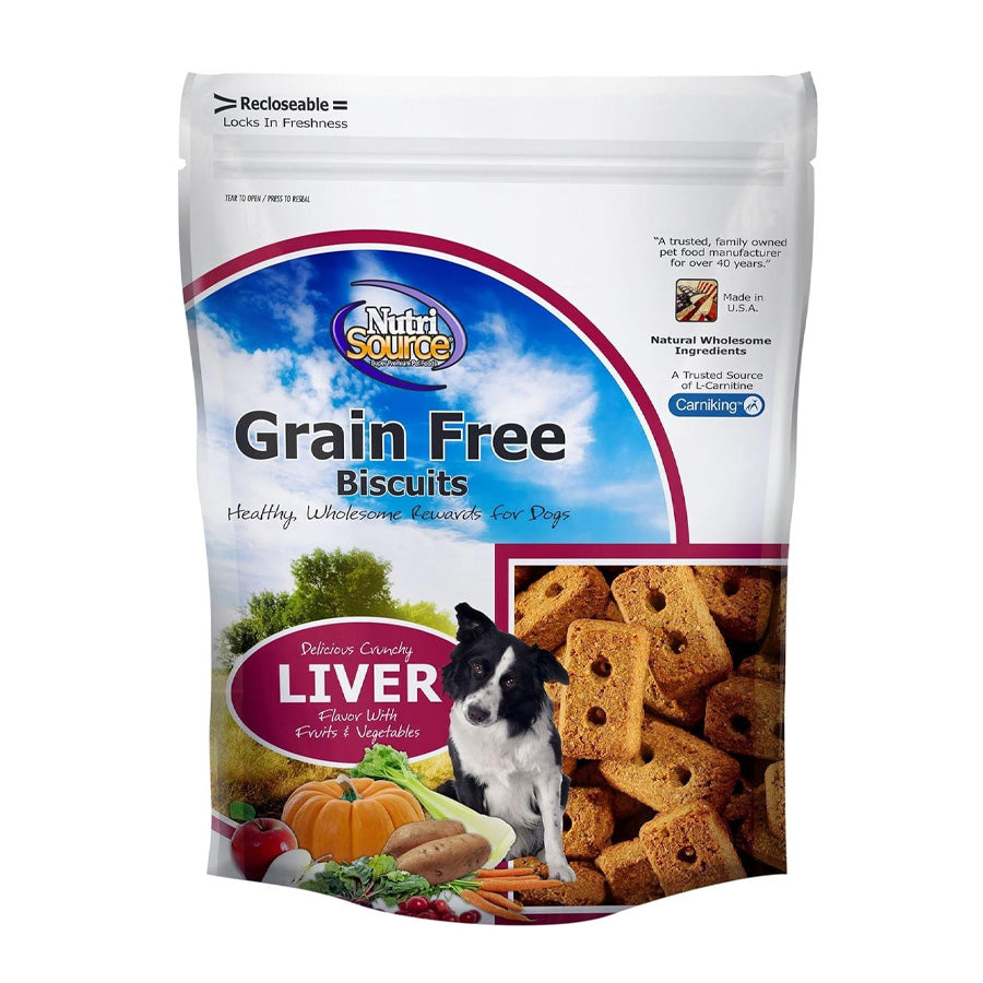 Nutrisource GF Liver Dog Biscuits, 14oz