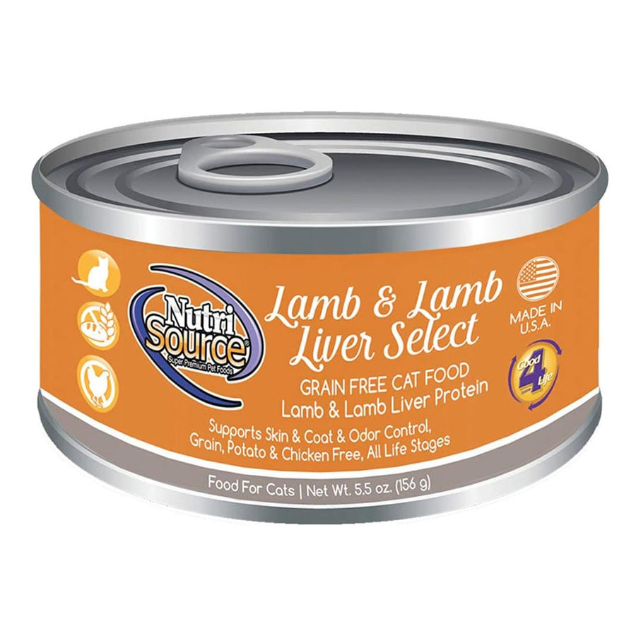 Nutrisource Lamb & Lamb Liver Canned Cat Food, 5.5oz