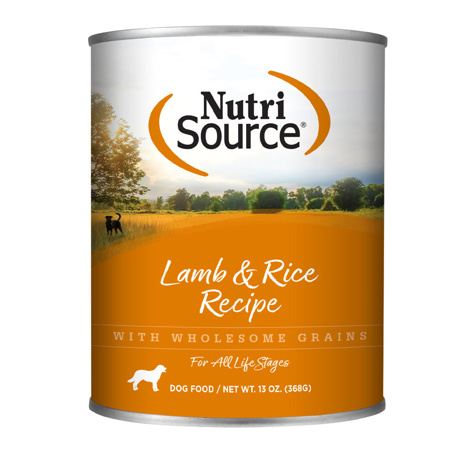 Nutrisource Lamb & Rice Formula Canned Dog Food, 13oz