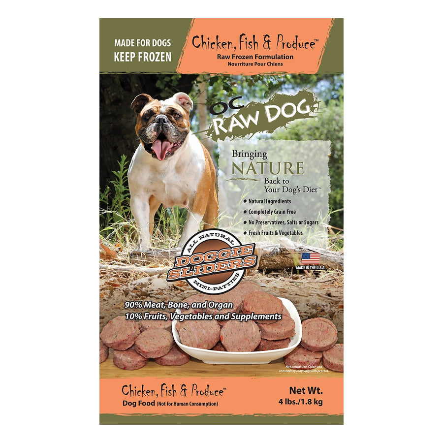 OC Raw Chicken & Fish Sliders , 4lb