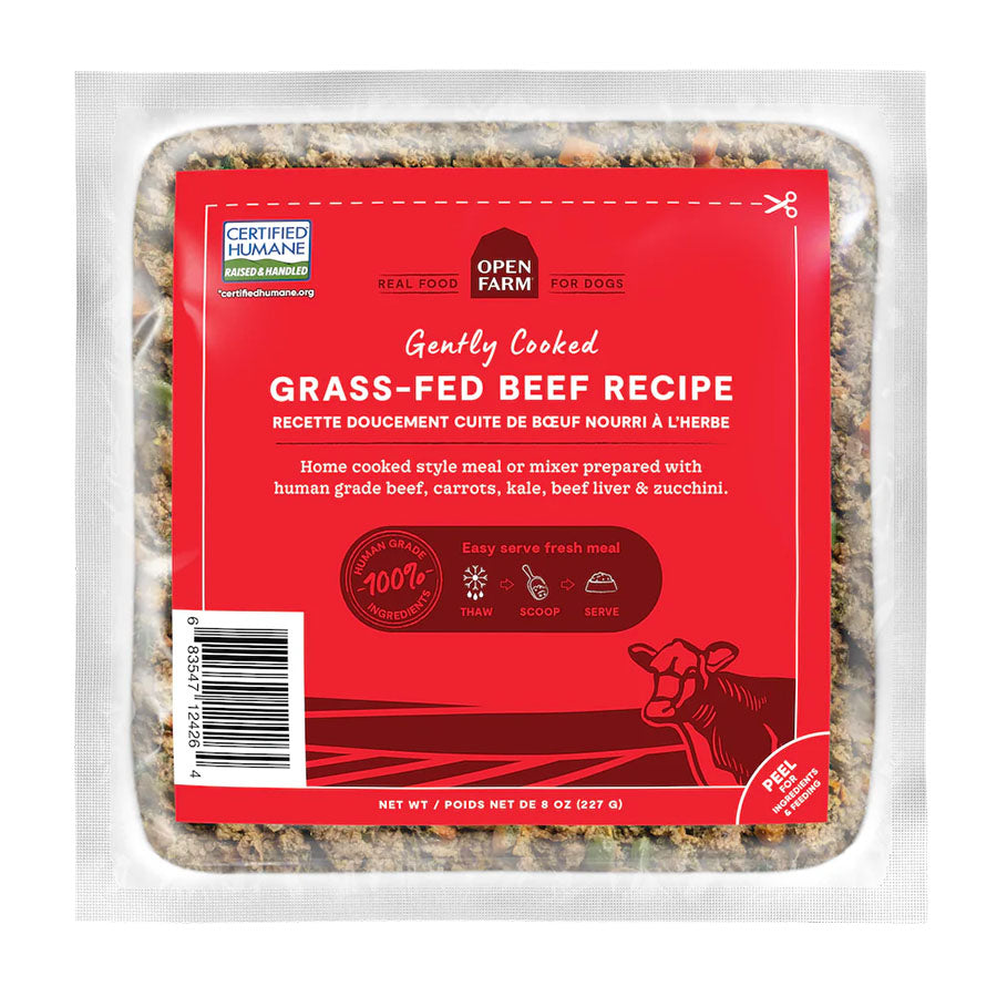 Open Farm Frozen Gently Cooked Beef 10pk, 8oz