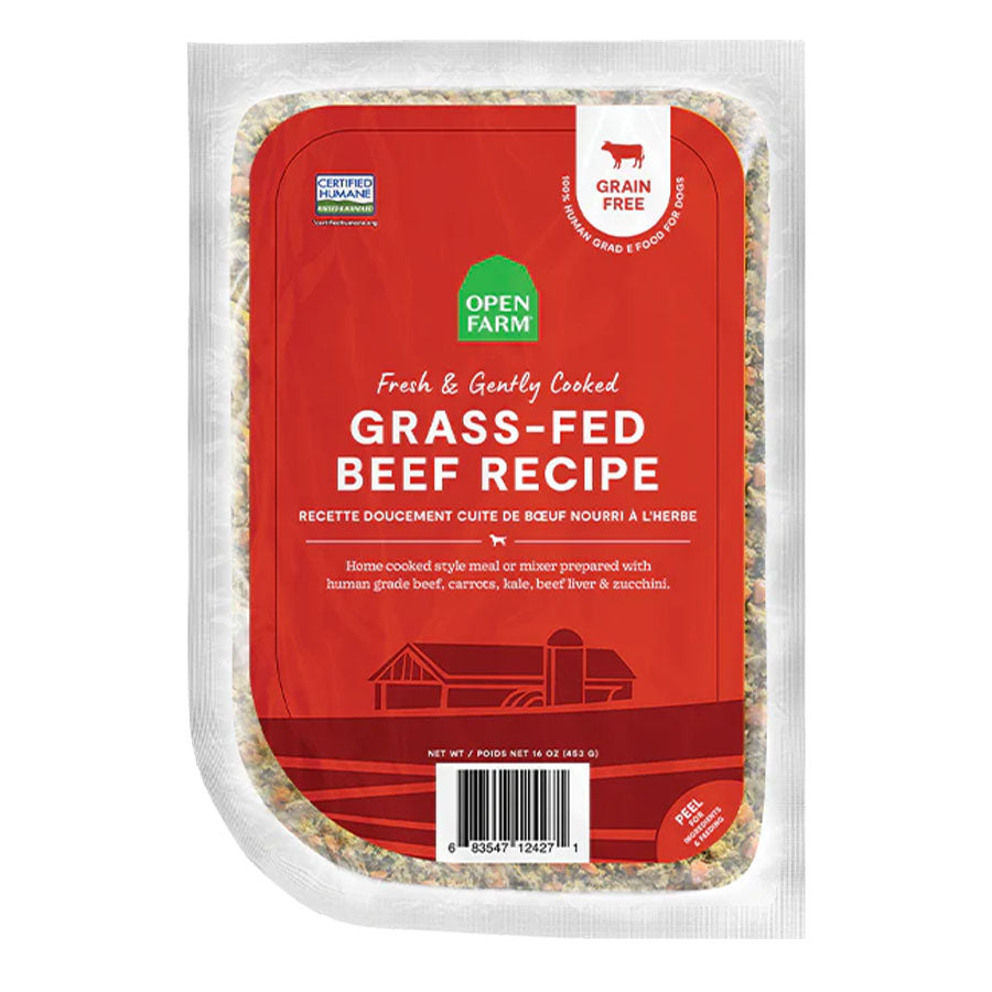 Open Farm Frozen Gently Cooked Beef 8pk,16oz