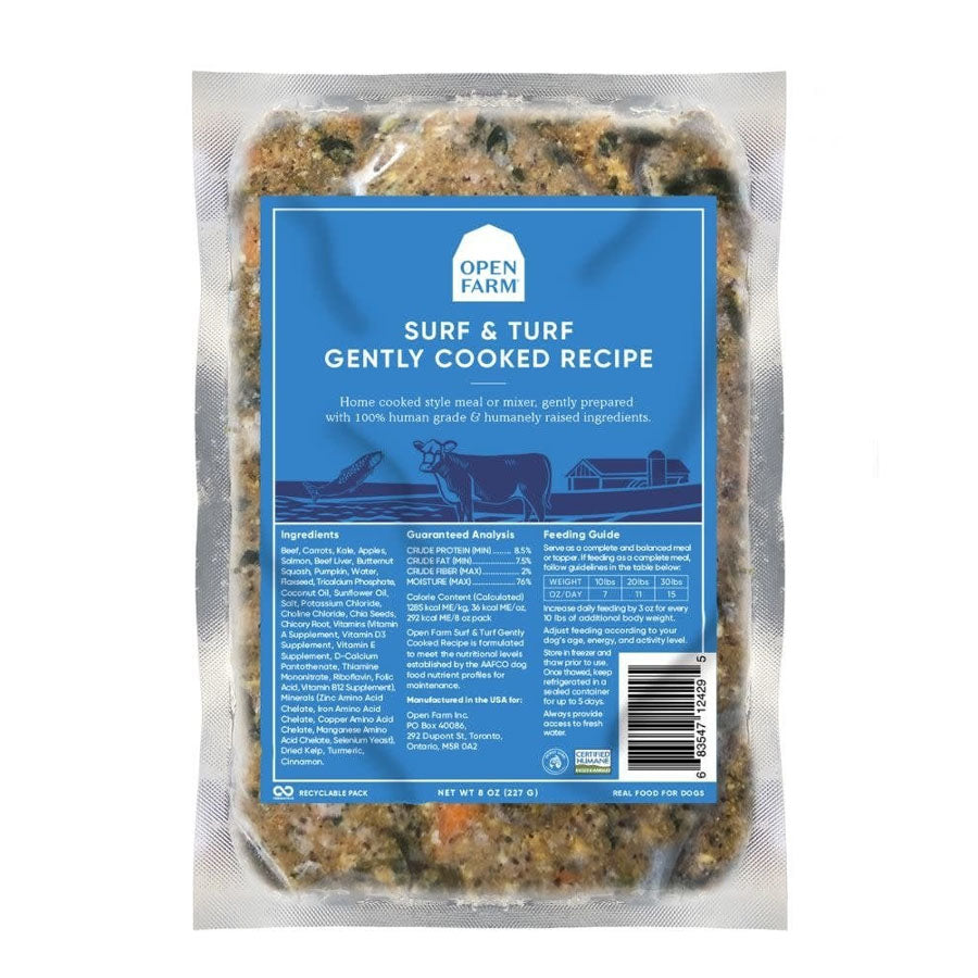 Open Farm Frozen Gently Cooked Surf & Turf 10pk, 8oz