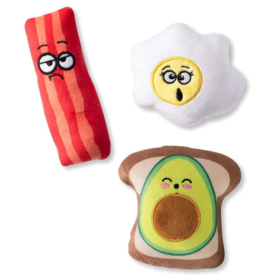 PetShop by Fringe Studio Breakfast 3pcs Small Dog Toy Set