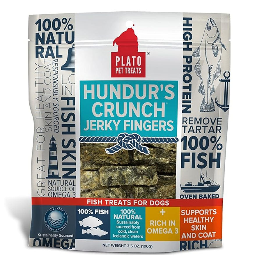 Plato Hundurs Crunch Jerky Fingers, 3.5oz