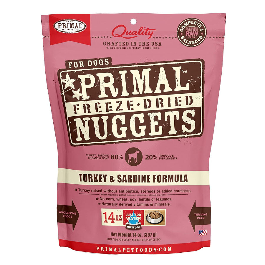 Primal Dog Freeze Dried Turkey & Sardine, 14oz