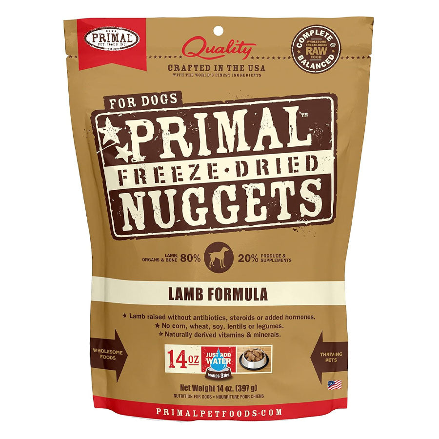 Primal Freeze Dried Lamb Dog Food, 14oz
