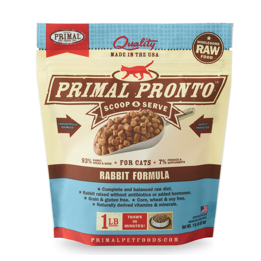 Primal Pronto Rabbit Cat Food, 1lbs