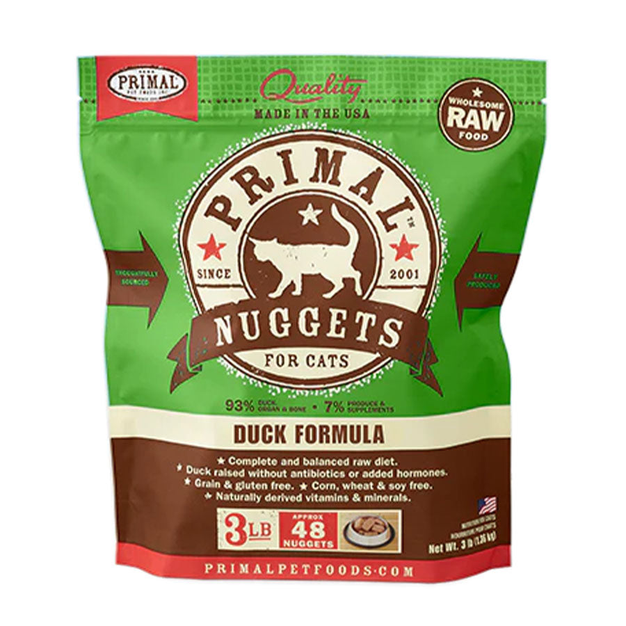 Primal Raw Duck Cat Food, 3 LBS