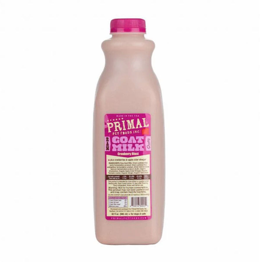 Primal Raw Goat Milk Cranberry Blast, Quart (32oz)