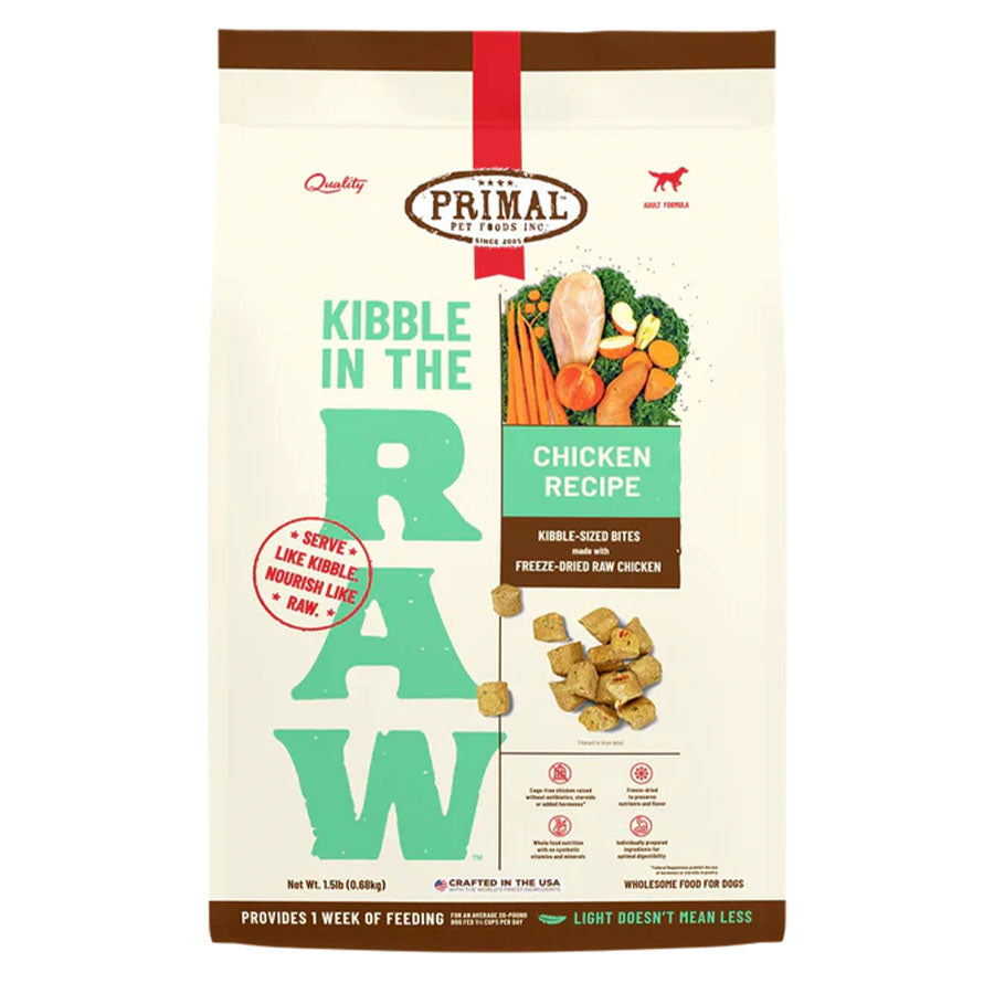 Primal Dog Kibble in the Raw Chicken