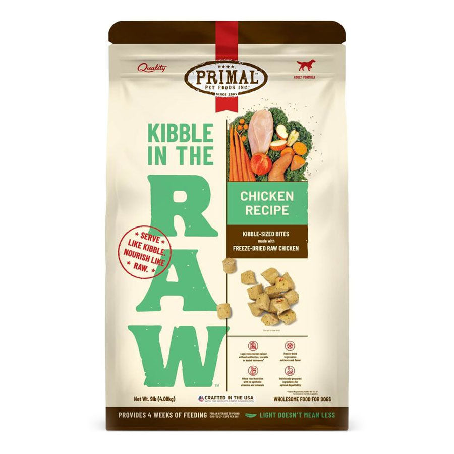 Primal Dog Kibble in the Raw Chicken