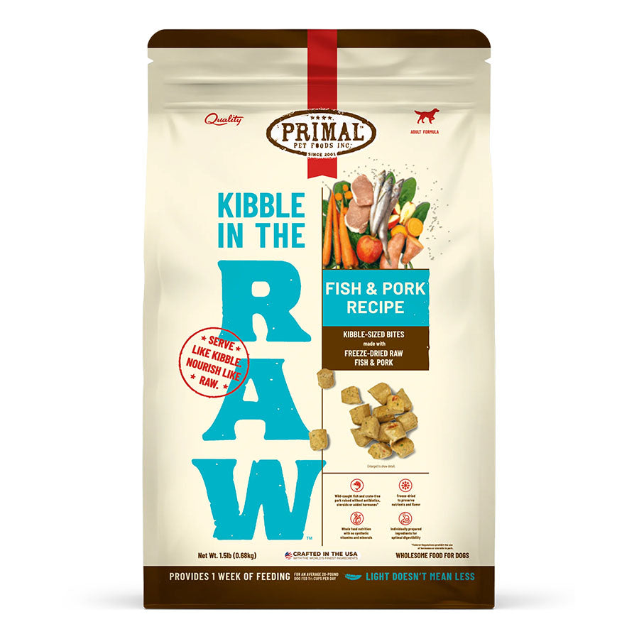 Primal Dog Kibble in the Raw Fish