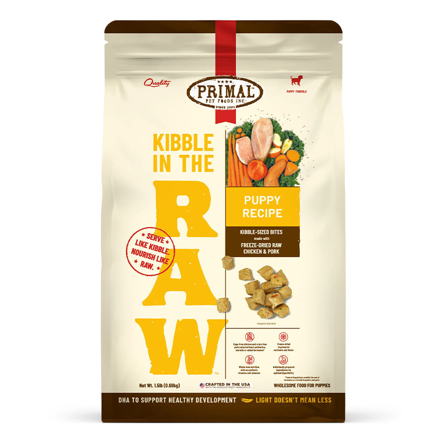 Primal Dog Kibble in the Raw Puppy