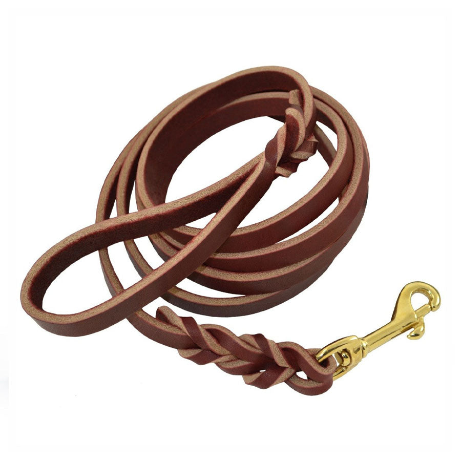 Pro-Mohs Latigo Leather Leash 1/2"X6'