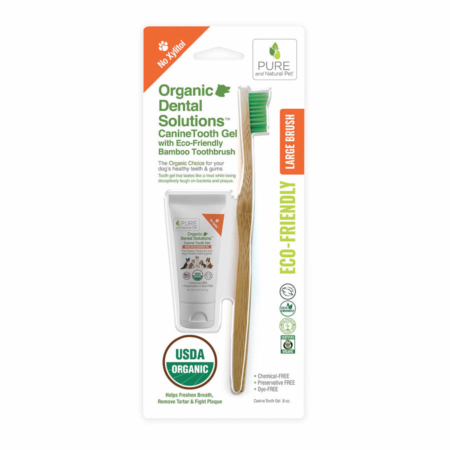 Pure and Natural Pet Bamboo Toothbrush Kit