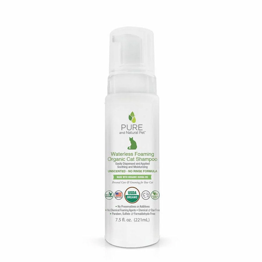 Pure and Natural Foaming Organic Cat Shampoo, 7.5oz