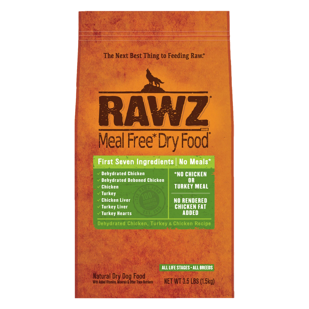 Rawz Meal-Free Chicken & Turkey Dog Food, 10lbs