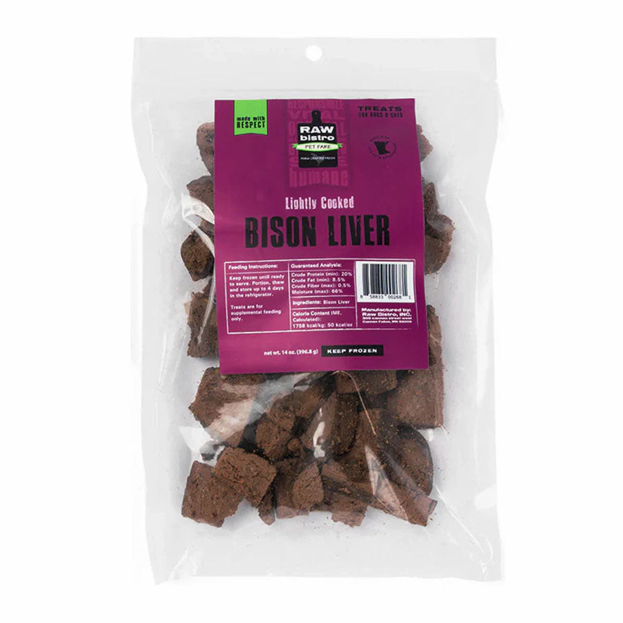 Raw Bistro Bison Liver Treat, 14oz