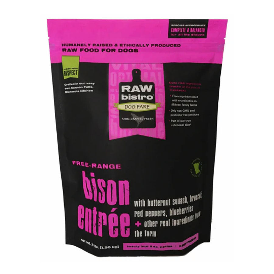 Raw Bistro Bison Patties Entree, 3lbs