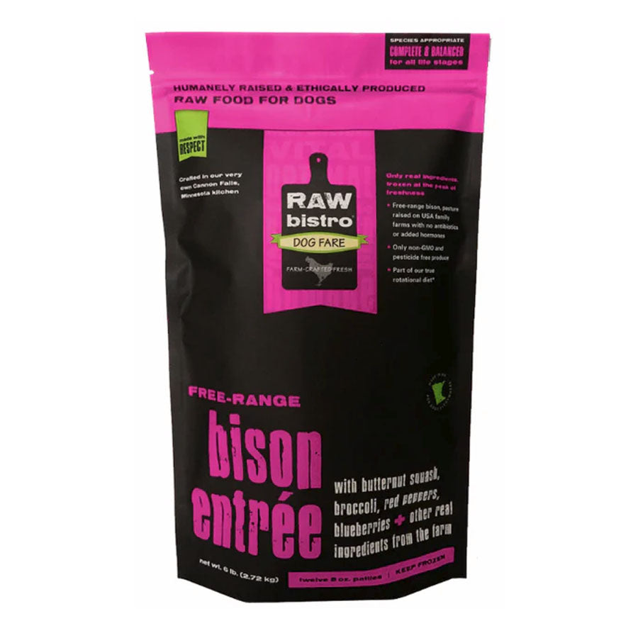 Raw Bistro Bison Patties, 6lbs