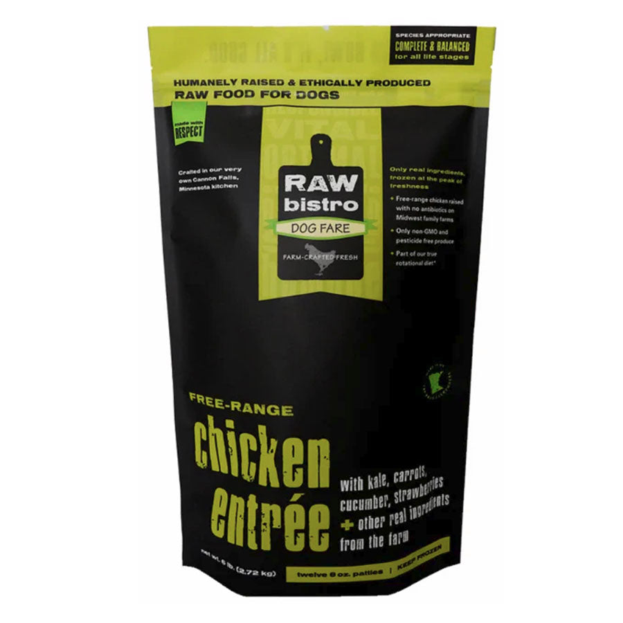 Raw Bistro Grass-Fed Chicken Patties Entree, 6 LBS