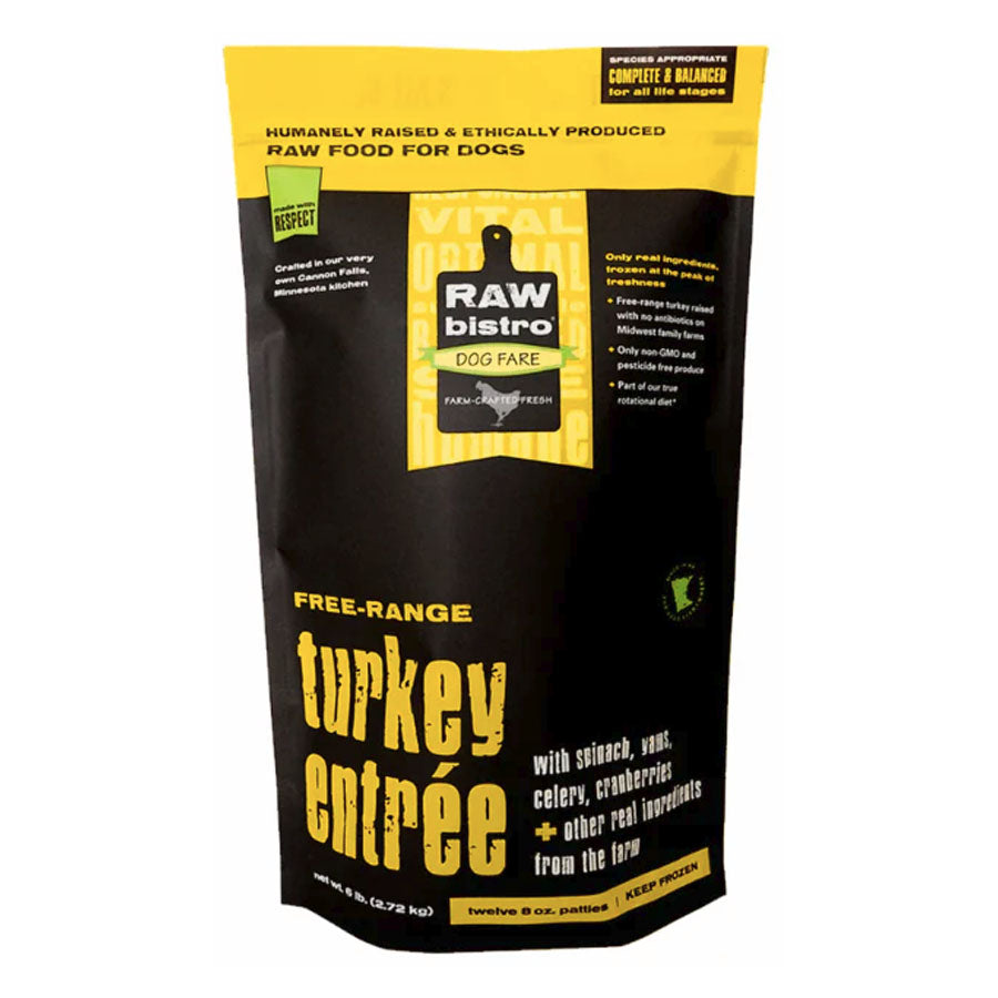 Raw Bistro Grass-Fed Turkey Patties Entree, 6lbs