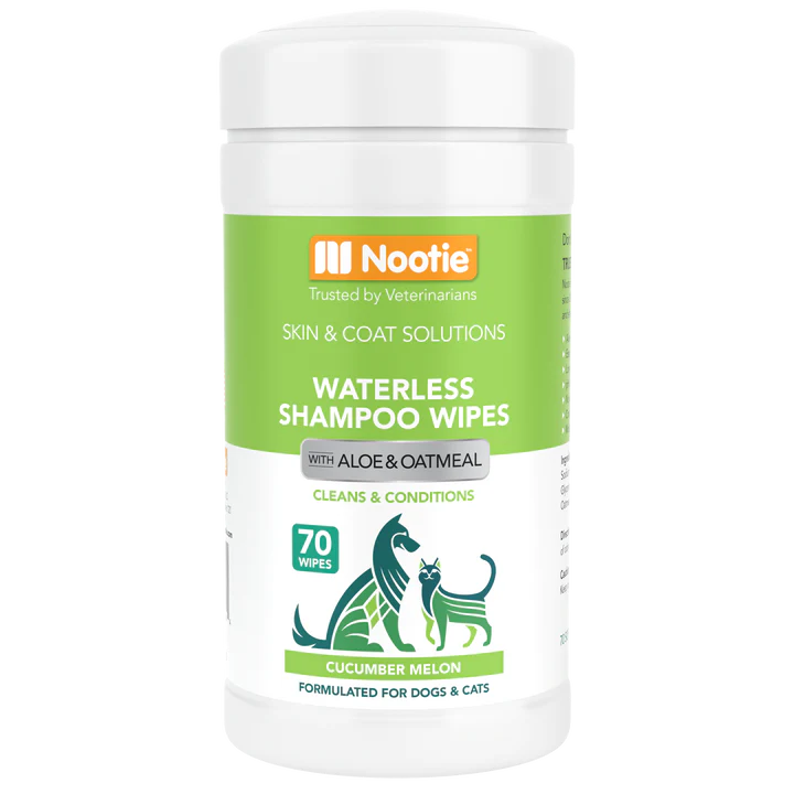 Nootie Waterless Shampoo Wipes Cucumber Melon, 70 Count