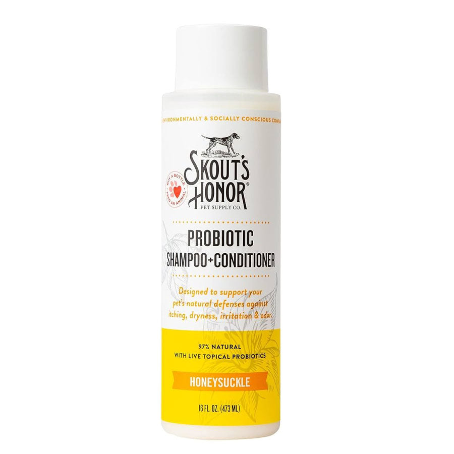 Skout's Honor Cat Probiotic Shampoo + Conditioner Honeysuckle 16oz