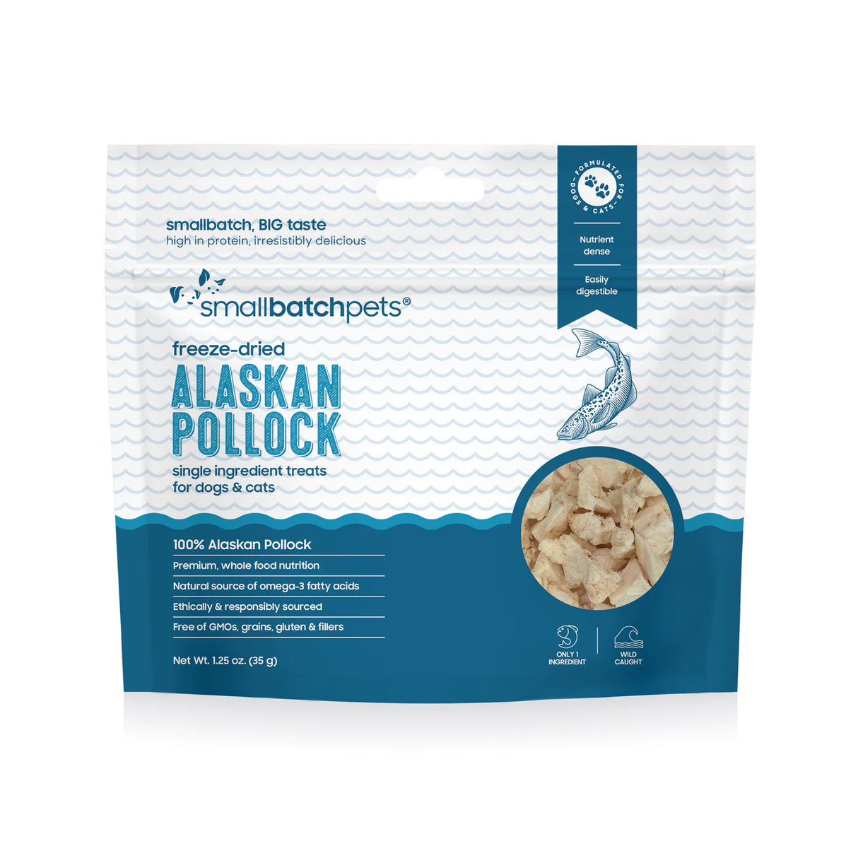 Small Batch Freeze Dried Pollock Treat, 1.25oz