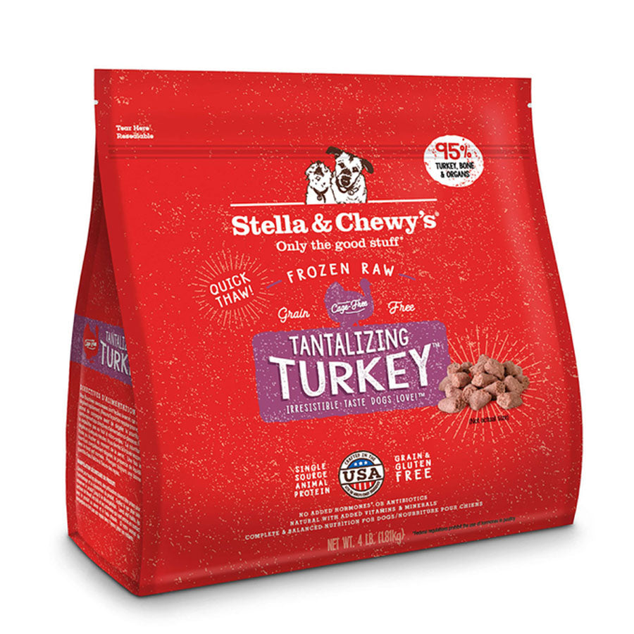 Stella & Chewys Frozen Turkey Morsels, 4lbs
