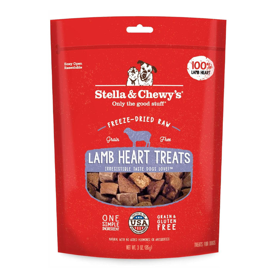 Stella & Chewys Lamb Heart Treats, 3oz