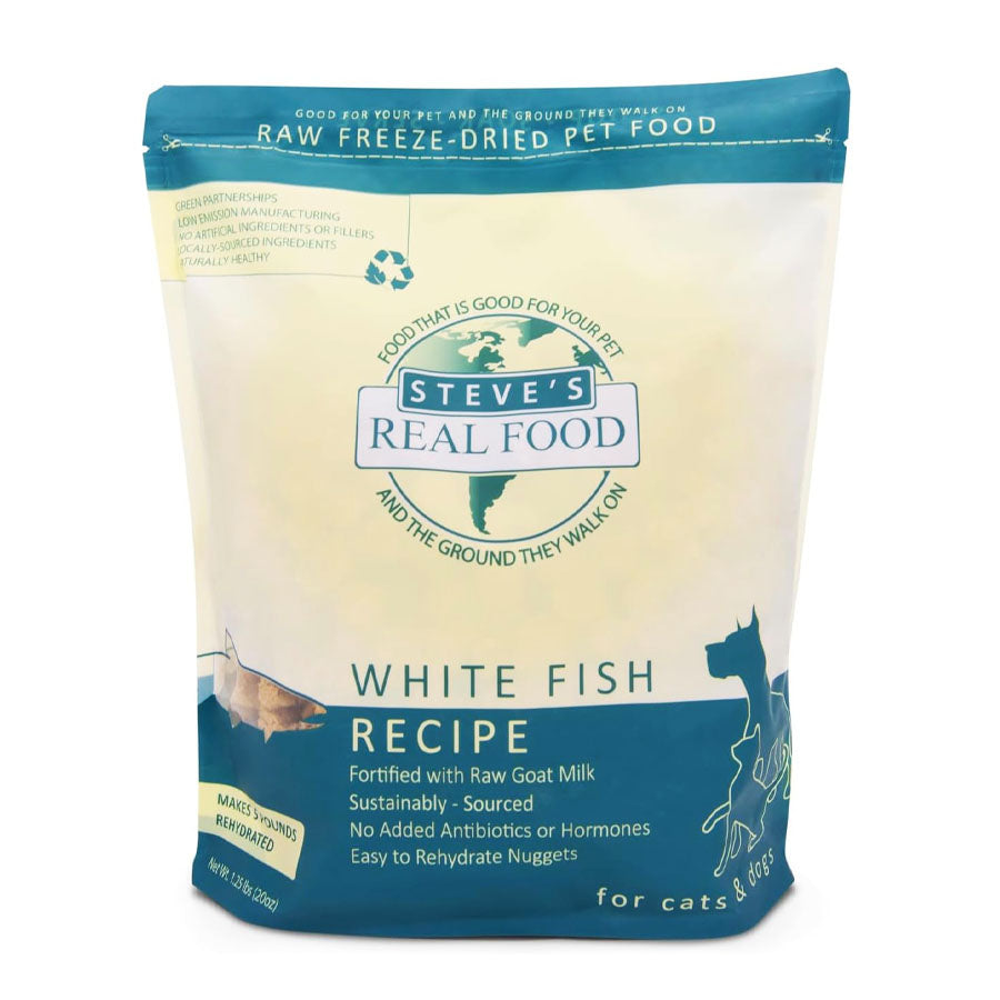 Steves Dog Freeze-dried Nuggets Whitefish, 1.25lbs