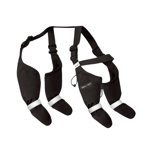 Canada Pooch Suspender Boots, Black, Short, Size 4