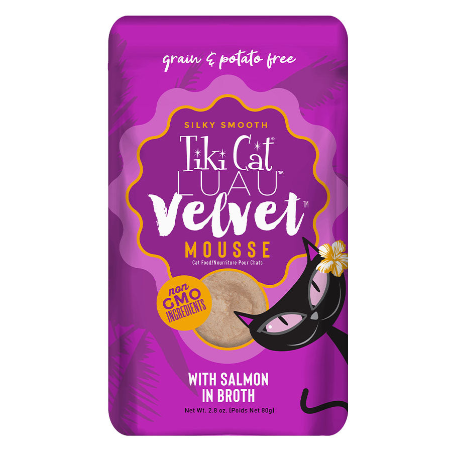 Tiki Cat Velvet Mousse Wild Salmon Cat Food, 2.8oz