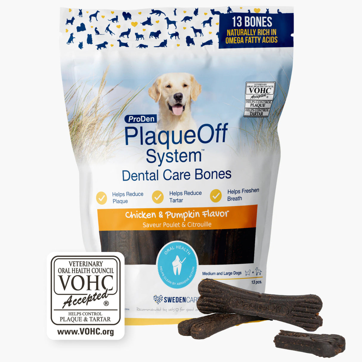 ProDen PlaqueOff Dental Bones Chicken & Pumpkin