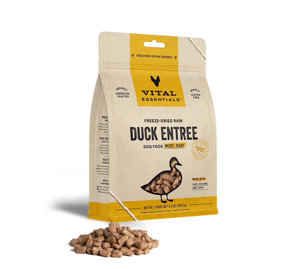 Vital Essentials Duck Crunchy Mini Nibs, 5.5oz